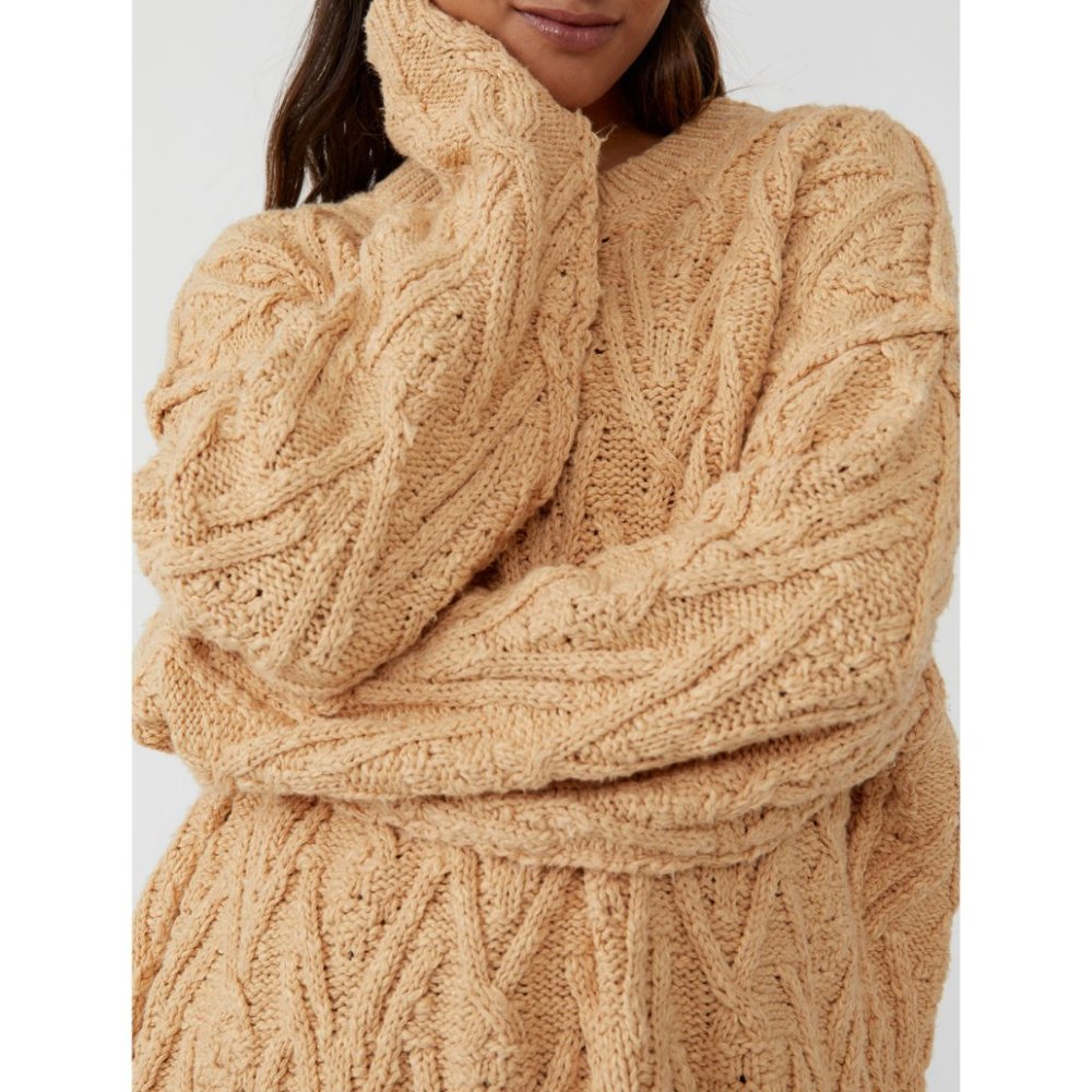 FREE PEOPLE Isla Cable Tunic / Camel - Picture 2 of 6
